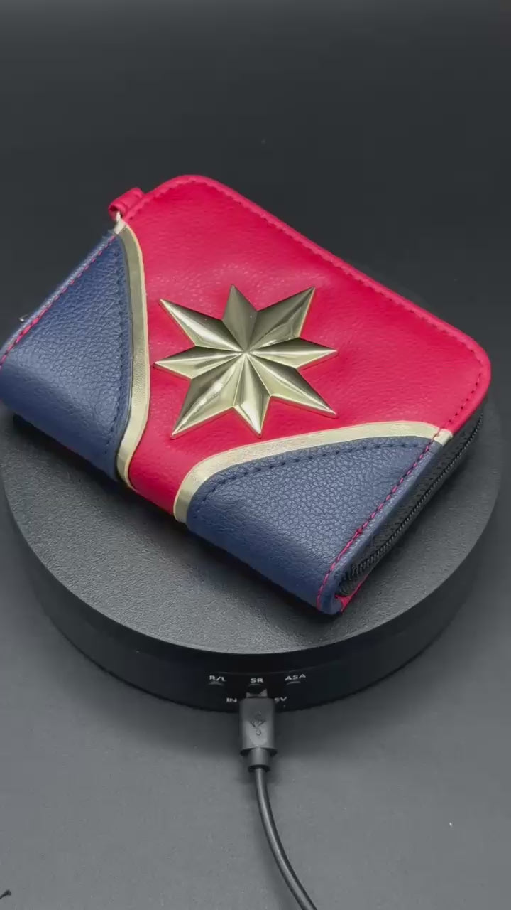 Monedero tarjetero Capitana Marvel Avengers Cartera De Mujer